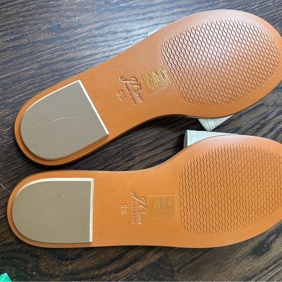 NIB J. Crew Ivory Slides, Size 9.5 - Picture 4 of 8